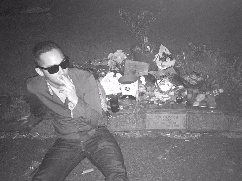 Ryan Chang at Ian Curtis’s grave.